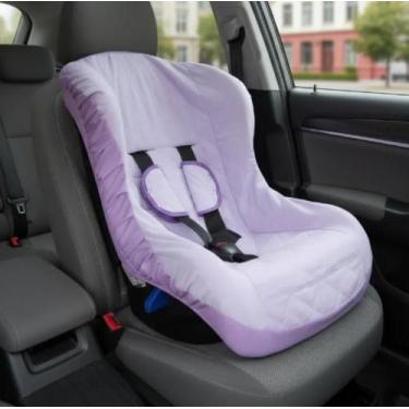 Imagem de Capa para Cadeirinha de Carro Bebê Menina Menino com Protetor de Cinto