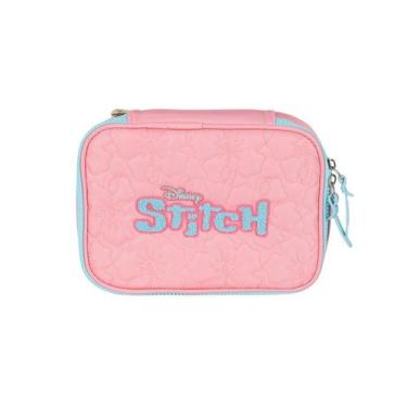 Imagem de Estojo Stitch Box 100 Pens Meninas Escolar Passeio Infantil, Rosa