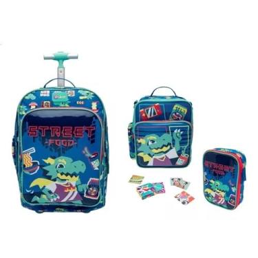 Imagem de Kit Grande Mochila Com Rodinha Dragão Street Puket