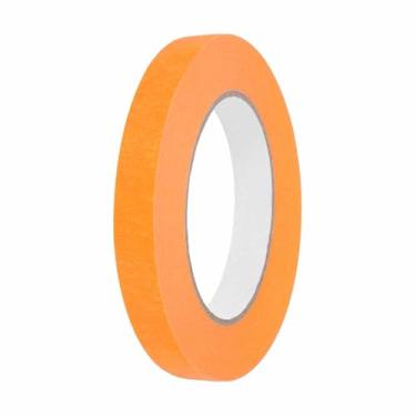 Imagem de HARFINGTON Fita adesiva colorida de 9/40.6 cm x 54.6 jardas, papel crepe universal, fita adesiva colorida para pintura, desenho, faça você mesmo, etiquetagem artesanal, selagem, laranja