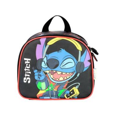Imagem de Lancheira Térmica Merendeira Lilo Stitch La42373 - Preto - Luxcel
