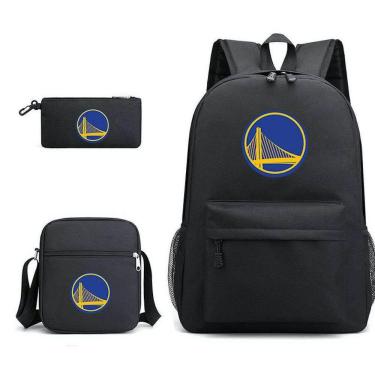 Imagem de Conjunto de mochilas escolares Basketball Star Warriors, 3 peças para crianças