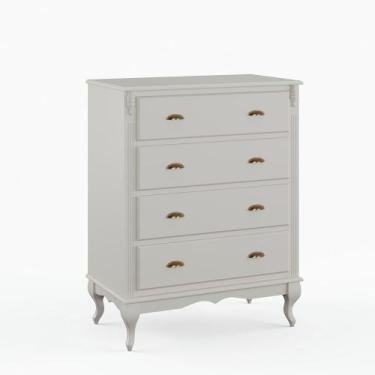 Imagem de Cômoda de Madeira com 4 Gavetas Hannover - M560816 - Linz, Laca - Off 