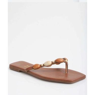 Imagem de Rasteirinha Feminina Pedras Sintética Vizzano-11166, Caramelo, 36