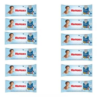 Imagem de Kit 12 Lenço Umedecido Huggies Tripla Proteção 88 Und Cada