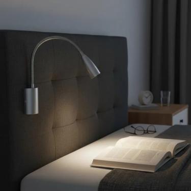 Imagem de Arandela Aluminio Flexivel Para Leitura Luminária De Parede Cabeceira de Cama (W3-5)