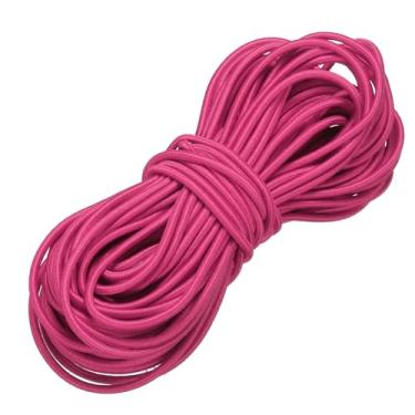 Imagem de PATIKIL Cordão elástico elástico, corda elástica de 1/20.3 cm x 49' de poliéster resistente para caiaque corda elástica para caiaque lona gravata barco barraca acampamento artesanato DIY, rosa