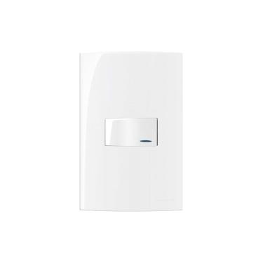 Imagem de Interruptor Paralel. com Luz MarGirius Sleek 10A com Placa 4x2 Branco