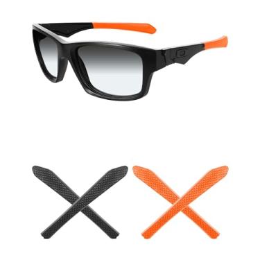 Imagem de Mryok Meias auriculares de substituição para óculos de sol Oakley Jupiter Squared OO9135 – Opções, Laranja e preto, One Size