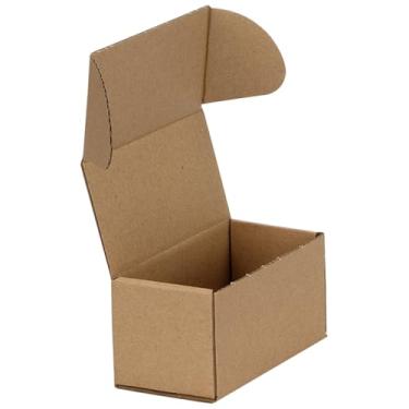 Imagem de HORLIMER 11,7 x 5,6 x 5,6 cm Caixas de envio Conjunto de 1, caixa de papelão ondulado marrom literatura carteiro marrom