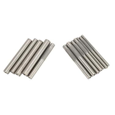 Imagem de AUNMAS Ferramenta Setter de Rebite para Couro, Design Durável de Aço Inoxidável, Aderência Confortável, 10 Opções de Tamanho para Artesanato e Reparo