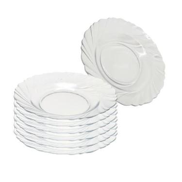 Imagem de Jogo 6 Pratos Fundos De Vidro Transparente Seychelle 22 Cm - CLICK HOU