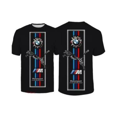 Imagem de Camiseta Masculina De Verão BMW Manga Curta Moda Casual Esportiva Corr