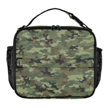 Imagem de Joisal Lancheira militar verde preta para mulheres, meninas, lancheira masculina e infantil, lancheira para trabalho, bolsa térmica térmica para meninos