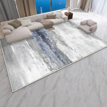 Imagem de Tapete para sala de estar com decoração abstrata moderna, tapete grande para sofá, quarto, sala de estar, tapete de chão fácil de limpar (180 x 280 cm/Sem fiapos - 10)