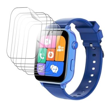 Imagem de Oshmirian Pacote com 6 protetores de tela para Smart Watch Xipax de 1,8 polegadas – Película TPU 6H, antiarranhões, anti-impressões digitais, sem bolhas, à prova de estilhaçamento, à prova de poeira