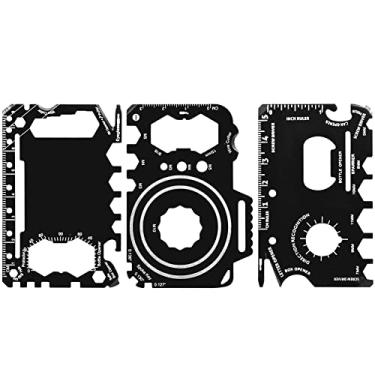 Imagem de Pacote com 3 ferramentas de bolso de metal para homens, portátil, sem ferrugem, chave multifuncional para régua de parafuso e abridor de garrafas, manutenção de rotina total 47 em 1.