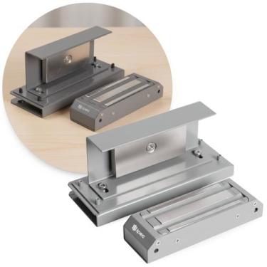 Imagem de Fechadura Eletroímã Dz M100 Com Sensor Imã Magnética Ipec, CINZA