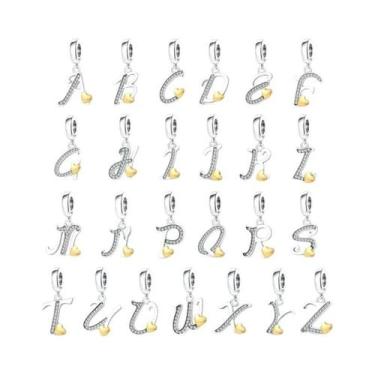 Imagem de Pingentes De Letras Em Prata 925 Para Mulheres A-Z Para Colar E Pulsei