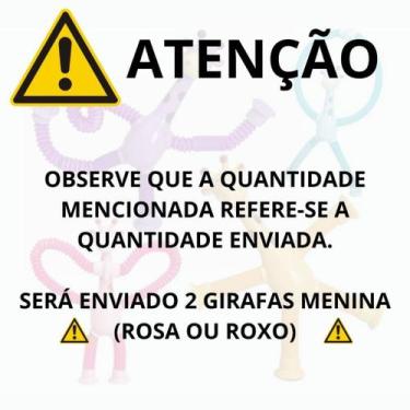 Imagem de Kit 4 girafas estica e gruda melman pop it tubo tiktok com luz brinque