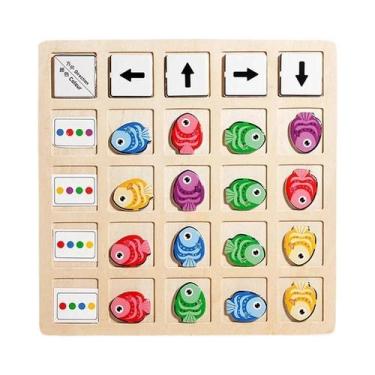 Imagem de Brinquedo Educativo De Madeira Montessori Para Crianças, Jogo De Tabul