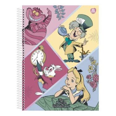 Imagem de Caderno Universitario 1M 80F Alice No Pais Das Maravilhas - Animativa