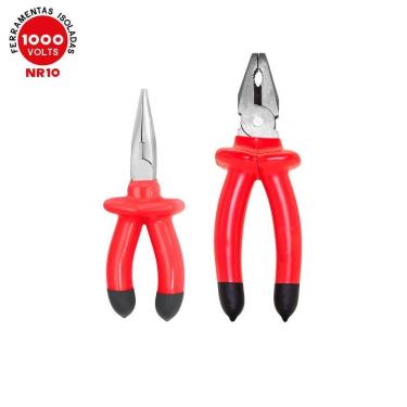 Imagem de Kit Alicate Universal E Bico 1/2 Cana Isolado 1000V