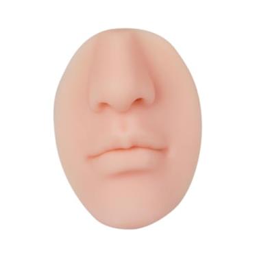 Imagem de MotiveTech Dispensador de sabonete líquido em formato de nariz para parede, versátil e com mecanismo de apertar, ideal para decoração de banheiros, Cor de Pele Clara