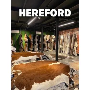 Imagem de Tapete De Couro Bovino Legítimo Hereford - Tapete De Couro De Boi