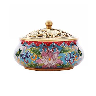 Imagem de U5GAAALPPQ9 Suporte de incenso decoração zen queimador de incenso de cobre puro queimador de incenso doméstico ornamento de aromaterapia decoração de casa presente para seu amigo aromaterapia (cor: A)