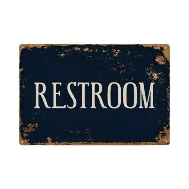 Imagem de Placa De Metal Vintage Para Banheiro, Arte De Parede Para Decoração De