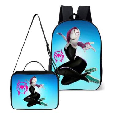 Imagem de Mochila Simples Com Lancheira Termica Kit Escolar Estampa Infantil Men