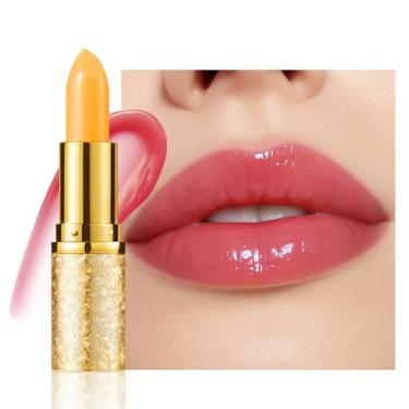 Imagem de BINGBRUSH Batom Queen que muda de cor, hidratante de longa duração, protetor labial, brilho labial, brilho labial, mancha, brilhante, conjunto de batons para mulheres (#2 laranja, 1 unidade (pacote