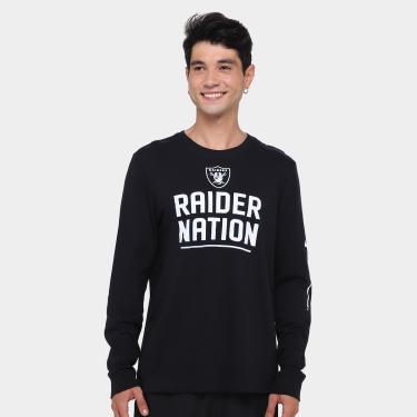 Imagem de Camiseta Nike NFL Las Vegas Raiders Team Slogan Manga Longa Masculina-Masculino