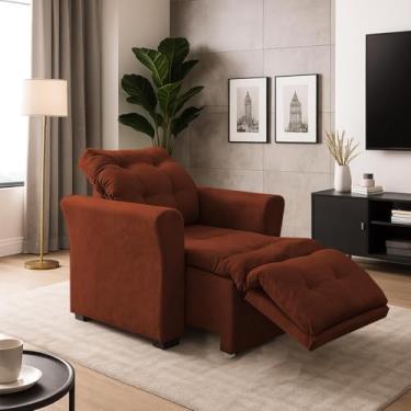 Imagem de Poltrona Cadeira Papai Mamãe Idoso Reclinável E Retrátil Bellagio TerraCota