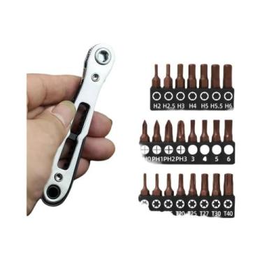 Imagem de Conjunto De Chaves De Fenda Angulares De 90 Graus Com Catraca E Soquet