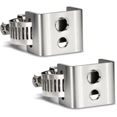 Imagem de Suportes de montagem de placa de aço inoxidável para postes, braçadeiras ajustáveis para placas de rua, luzes solares, câmera de segurança, caixa de correio, bandeira e placa de endereço (diâmetro-1,8