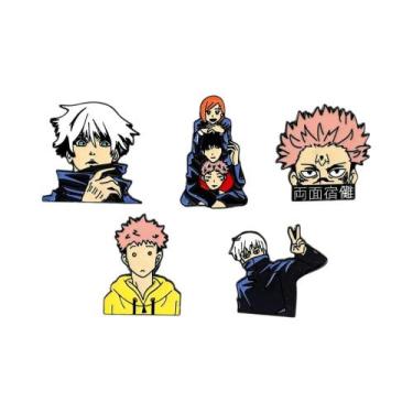 Imagem de Conjunto De Broches De Anime 5 Peças Itadori Yuji, Pins De Esmalte, Em