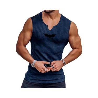 Imagem de Camiseta Regata Masculina Com Decote Em V E Listras Para Treino De Ver