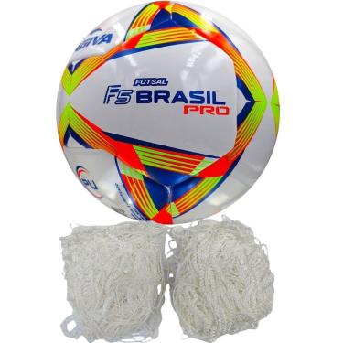 Imagem de Kit Bola de Futsal Kagiva F5 Brasil Pro Fusion XXIV + Rede De Futsal Matrix Fio 2 Seda-Masculino