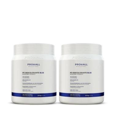 Imagem de Kit 2 Pó Descolorante Azul Dust Free Abre até 9 tons - Prohall Profess