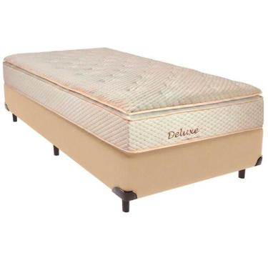 Imagem de Cama Box Solteiro e Colchão Deluxe Molas Ensacadas Colchobel Ocre