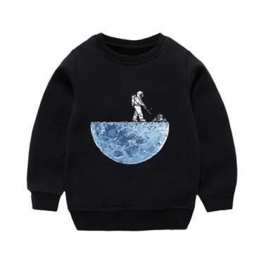 Imagem de Moletom Infantil De Outono Com Estampa De Foguete Espacial, Manga Long