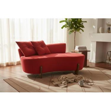 Imagem de Namoradeira Sofá Feijão Luna 130cm Orgânica Couro - Mansão Decor