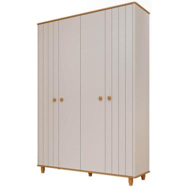 Imagem de Guarda Roupa Infantil Retro Permobili Cupcake 4 portas MDF