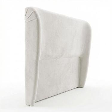 Imagem de Cabeceira Para Cama Box Casal Padrão Liah 140cm Bouclê Branco - Abmaza