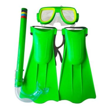 Imagem de Kit De Mergulho Completo Infantil 3 Peças Dms5481 - Dm Toys, Verde
