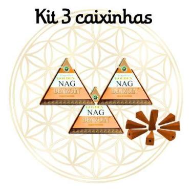 Imagem de KIT C/3 Incensos Golden Nag ConeCascata Sabor:Patchouli, Benjoin