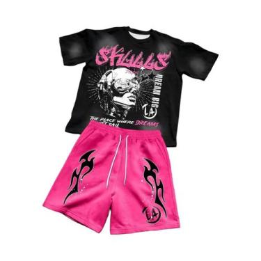 Imagem de Conjunto De Camiseta E Shorts Masculino De Verão Respirável E Confortá