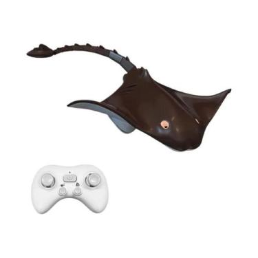 Imagem de Brinquedo RC Para Crianças, Robô Tubarão Manta 24G, Barco Elétrico Par